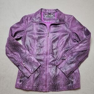 Woman's Snakeskin pattern zip up jacket XS